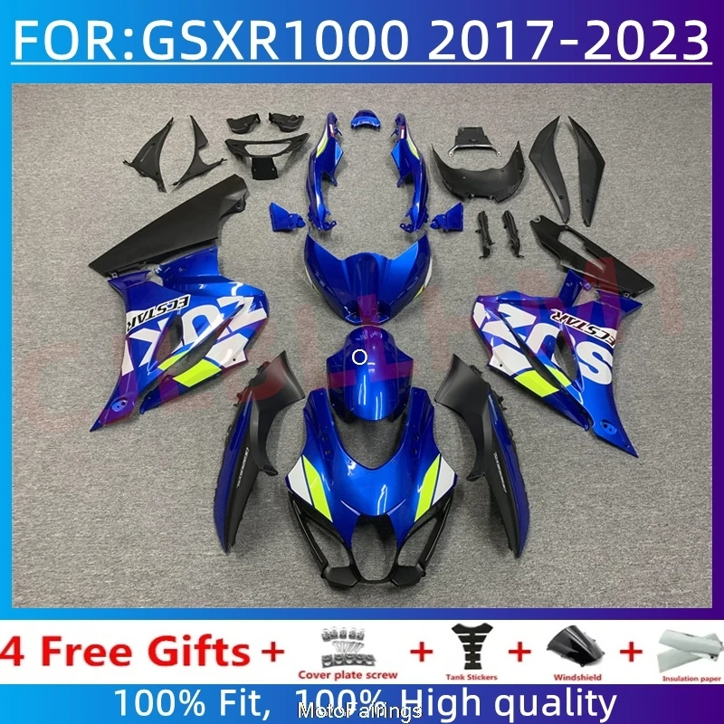 

Комплект обтекателей для мотоцикла, подходит для GSXR1000 GSXR 1000 GSX-R1000 2017 2018 2019 2020 2021 2022 K17, синий цвет