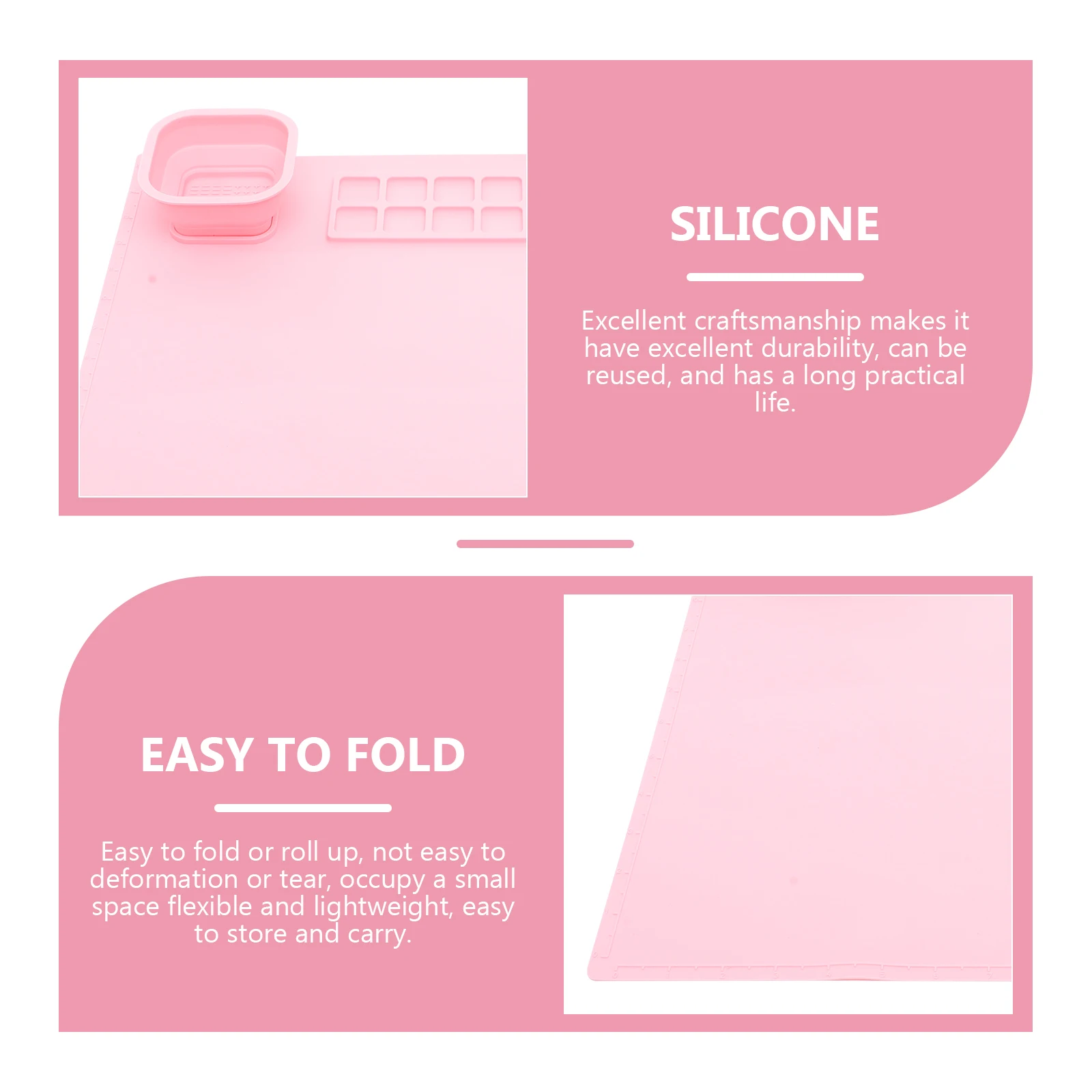 

Painting Board Palette Tray Silicone Color Mixing Trays Pigment Plate for Silica Gel Watercolor