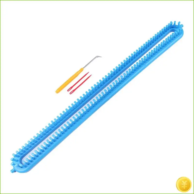 Rectangle Looms For Scarf Weaving With Hook And Knitting Device, 58Cm