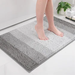 Olanly Super Absorbent Bathroom Rug Luxury Chenille Bath Mat Plush Non-slip Shower Mat Bathroom Carpet Welcome Deal Floor Mats