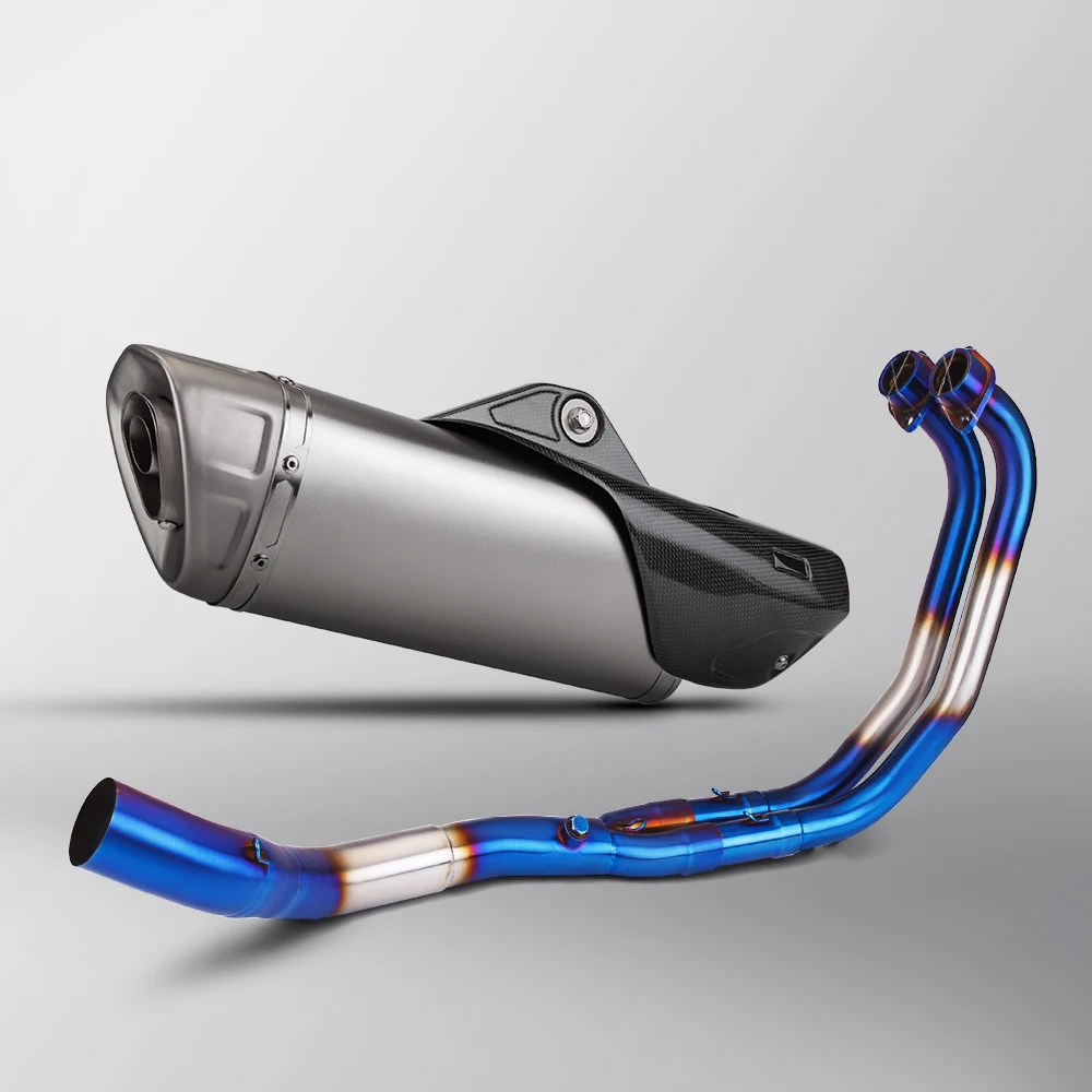 

Full Exhaust System pipe For YZF R25 R3 MT03 middle pipe slip on 51MM Muffler With Carbon Cover 2015-2025