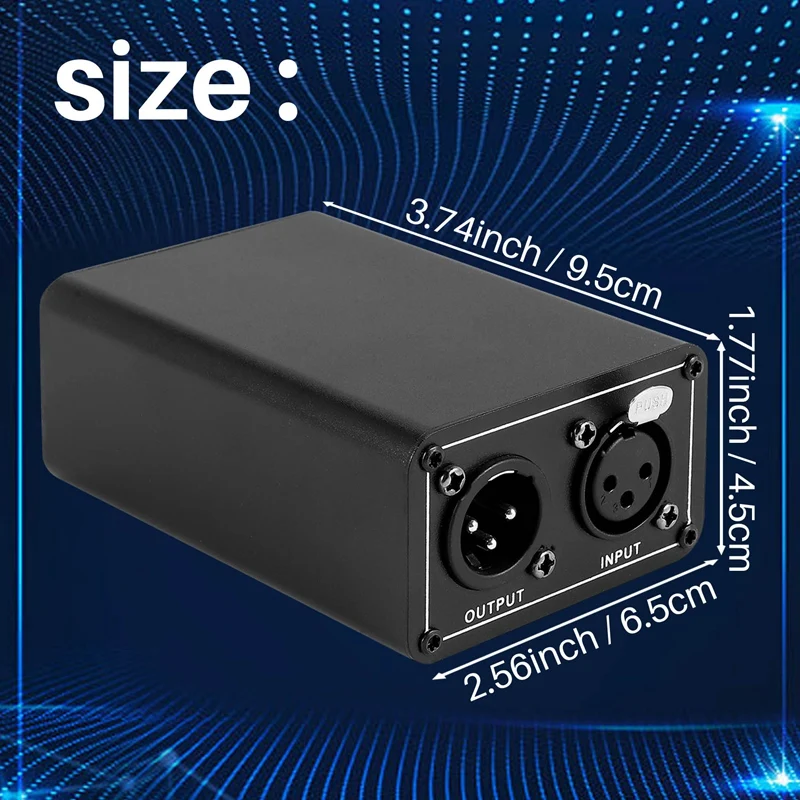 NT48V catu daya Phantom portabel, Mikrofon kondensor diafragma besar, dukungan Universal pengisian daya 5V-ABDQ