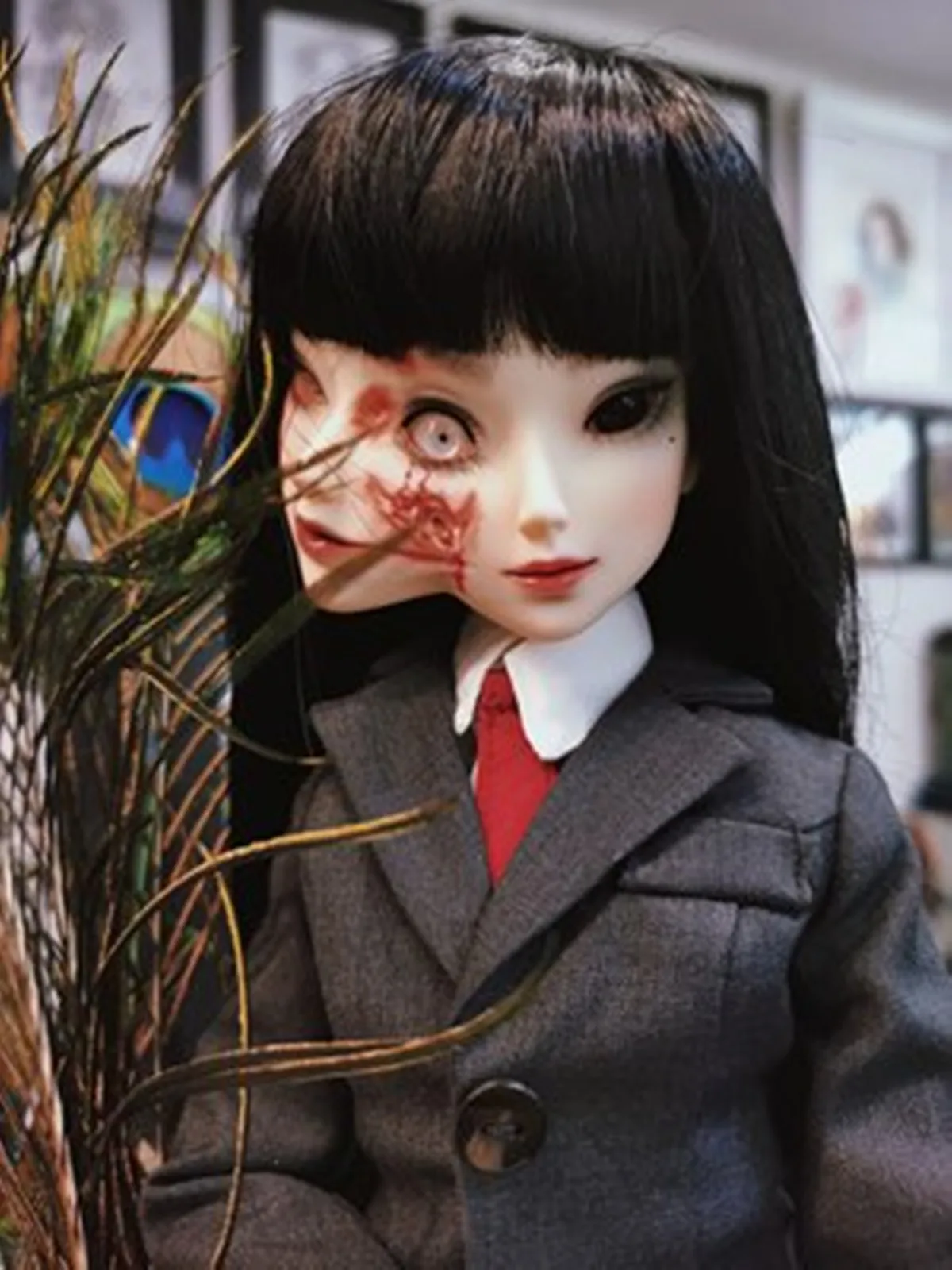 Poupée à moitié humaine avec spot double face, poupée originale, authentique bjd/sd 1/4, mio miofujiang, nuit blanche, livraison gratuite, nouveau, 600