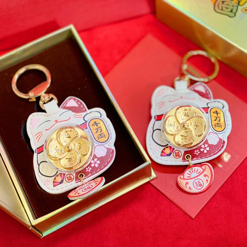 Maneki Neko Auto Sleutelhanger Lucky Cat Auto Rugzak Sleutelhanger Beste Vriend Bedels Hanger Paar Cadeau Sleutelhanger