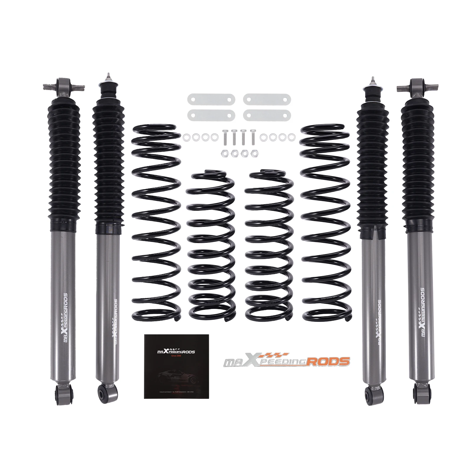2.5 Inch Lift Kit Coil Springs and  Shock Absorbers for Je ep Wrangler JK Unlimited  2WD 4WD 2007-2018