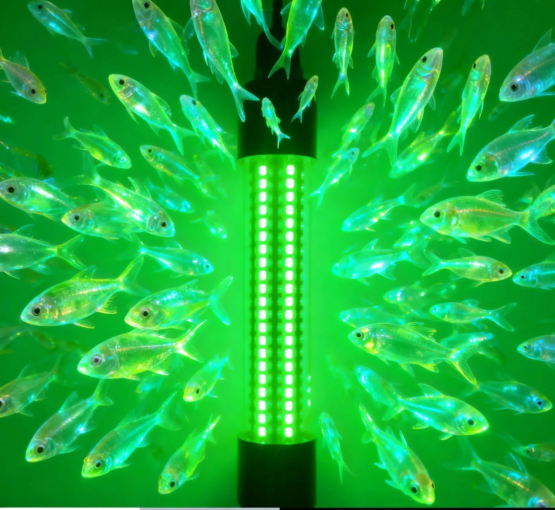 High-Performance 12-24V LED Fish Attractor Lamp IP68 Waterproof Outdoor Fish Gathering Light Green/Blue Underwater Lighting