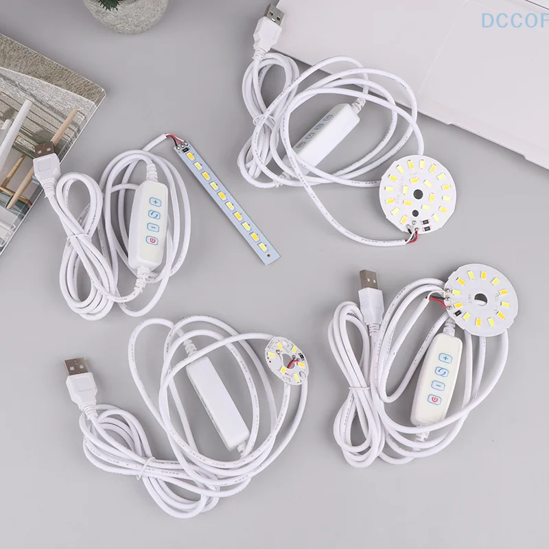 DC LED Lichtschakelaar Dimmen Controller Online USB Plug Dual Color Light Board met 2m Kabel 5V 3W 5W 6W 10W