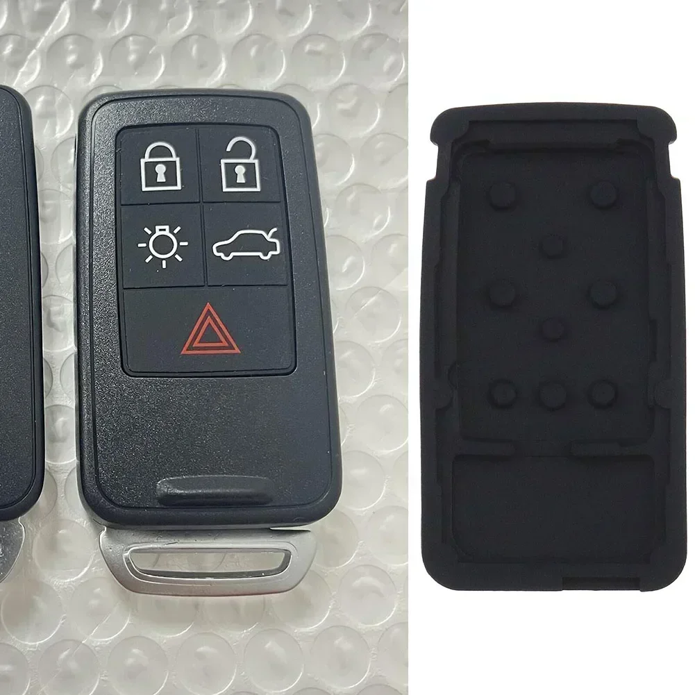 5 Button Rubber Remote Car Key Fob Case Pad For Volvo XC60 XC70 V70 S60 S80 Car Key Cover Pad Soft Wear-resistant Durable