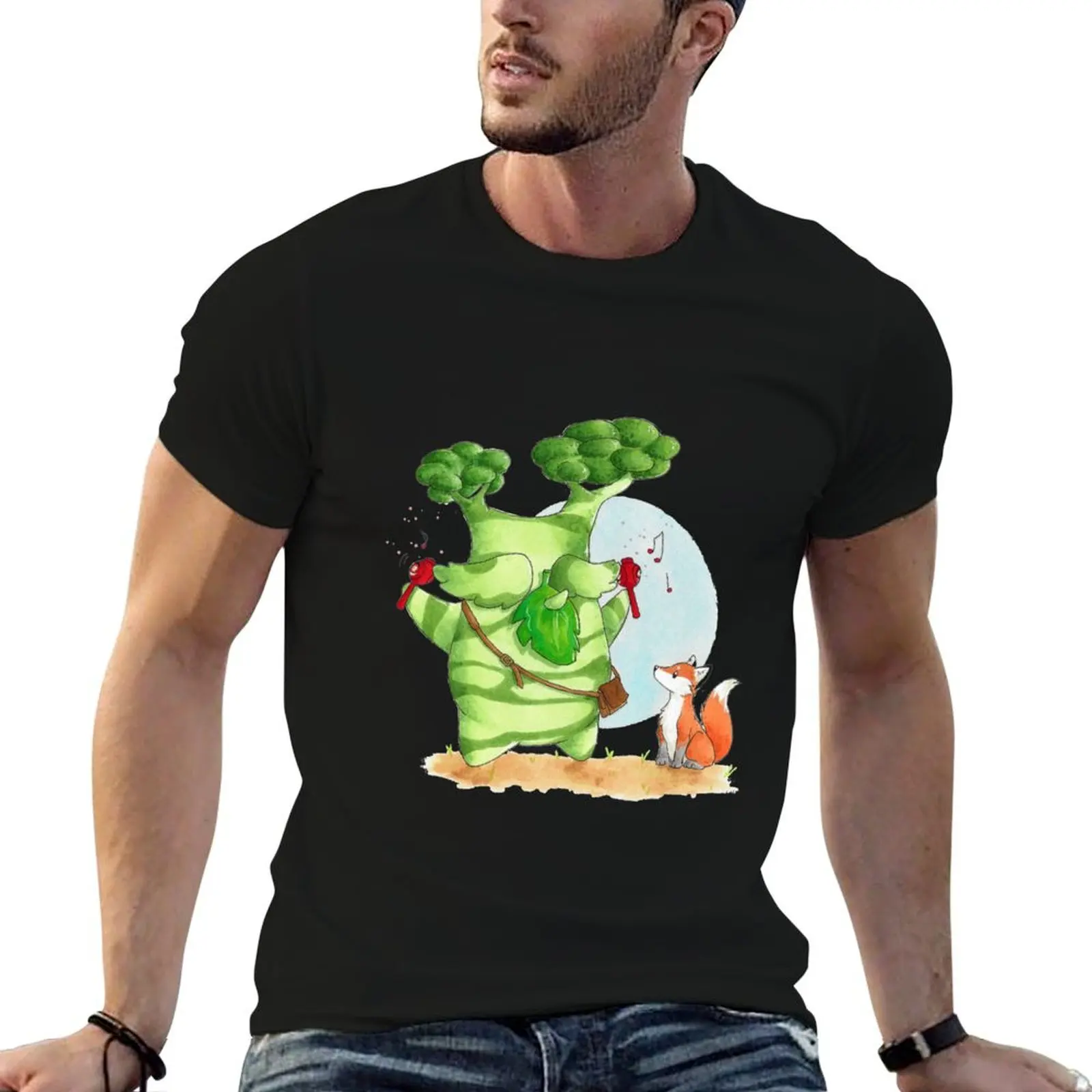 

Hestu Plays with Fox T-Shirt t shirts with prints man t shirt cotton t shirts for man graphic funny T-Shirt
