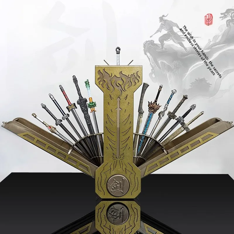 

Древняя модель холодного оружия, непараллельный меч тринадцати типа, павильон тибетской армии