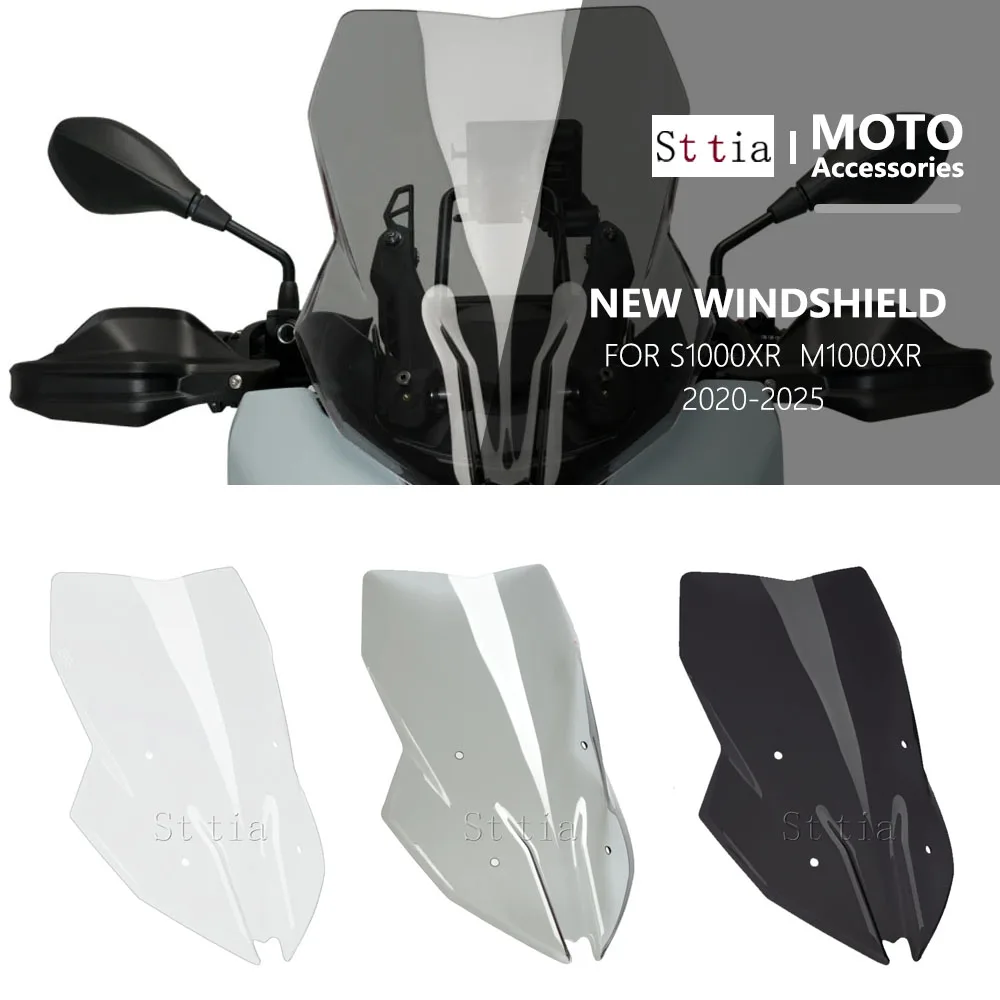 For BMW S1000XR  M1000XR 2020 2021-2025 Racing Motorcycle Windscreen Windshield Fly Screen Shield Wind Deflector