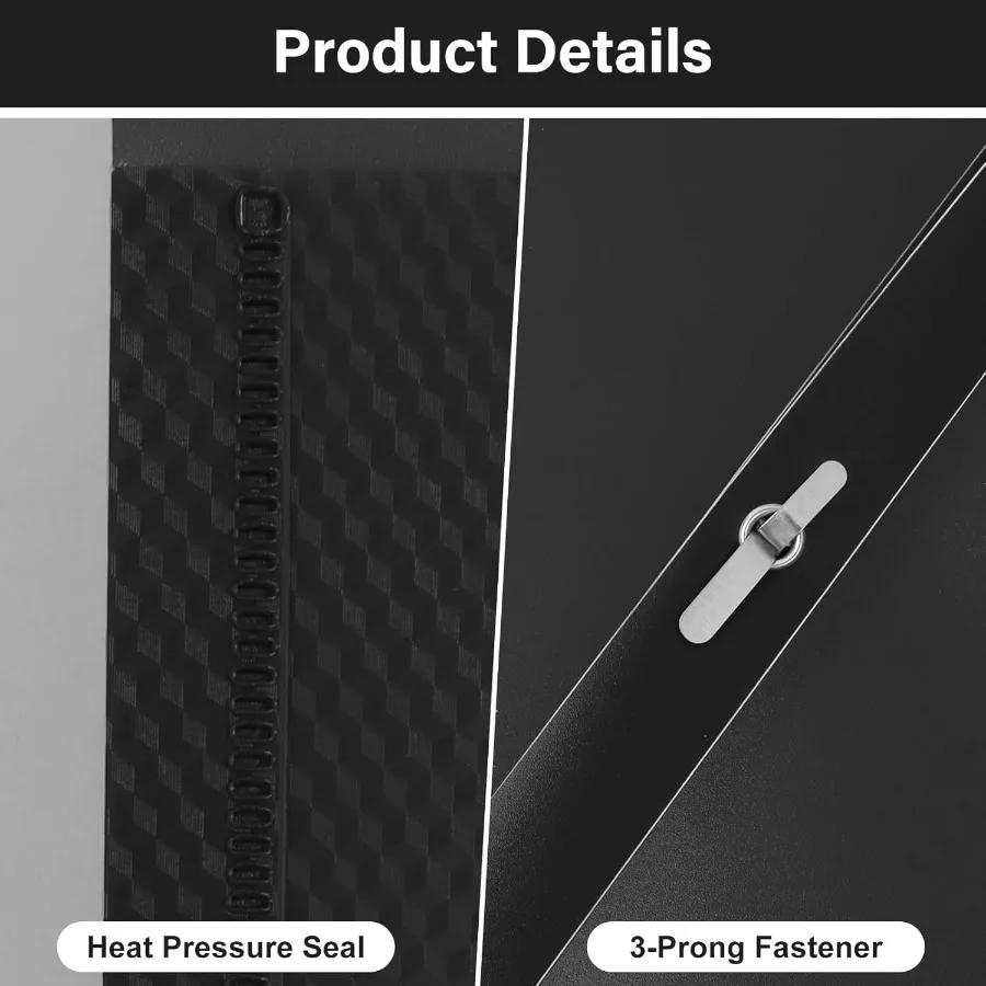 12 stuks plastic mappen met potten en tanden, 2 potmappen met 3 bevestigingen, polymappen, geschikt voor 81 2" x 11" papier voor schoolkantoor