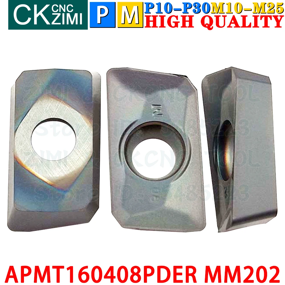 

APMT160408PDER MM202 APMT 160408 PDER MM202 Carbide inserts Square shoulder milling Insert tool CNC Indexable tool for BAP400R