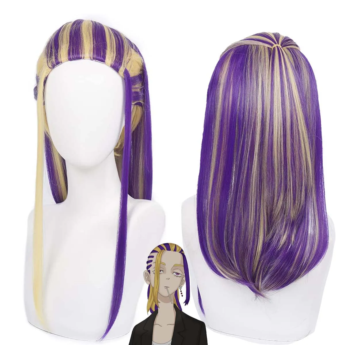 

Фестивали Хэллоуина Аниме Токио Мстители Вакаса Имаши Косплей Желтый Фиолетовый Парик