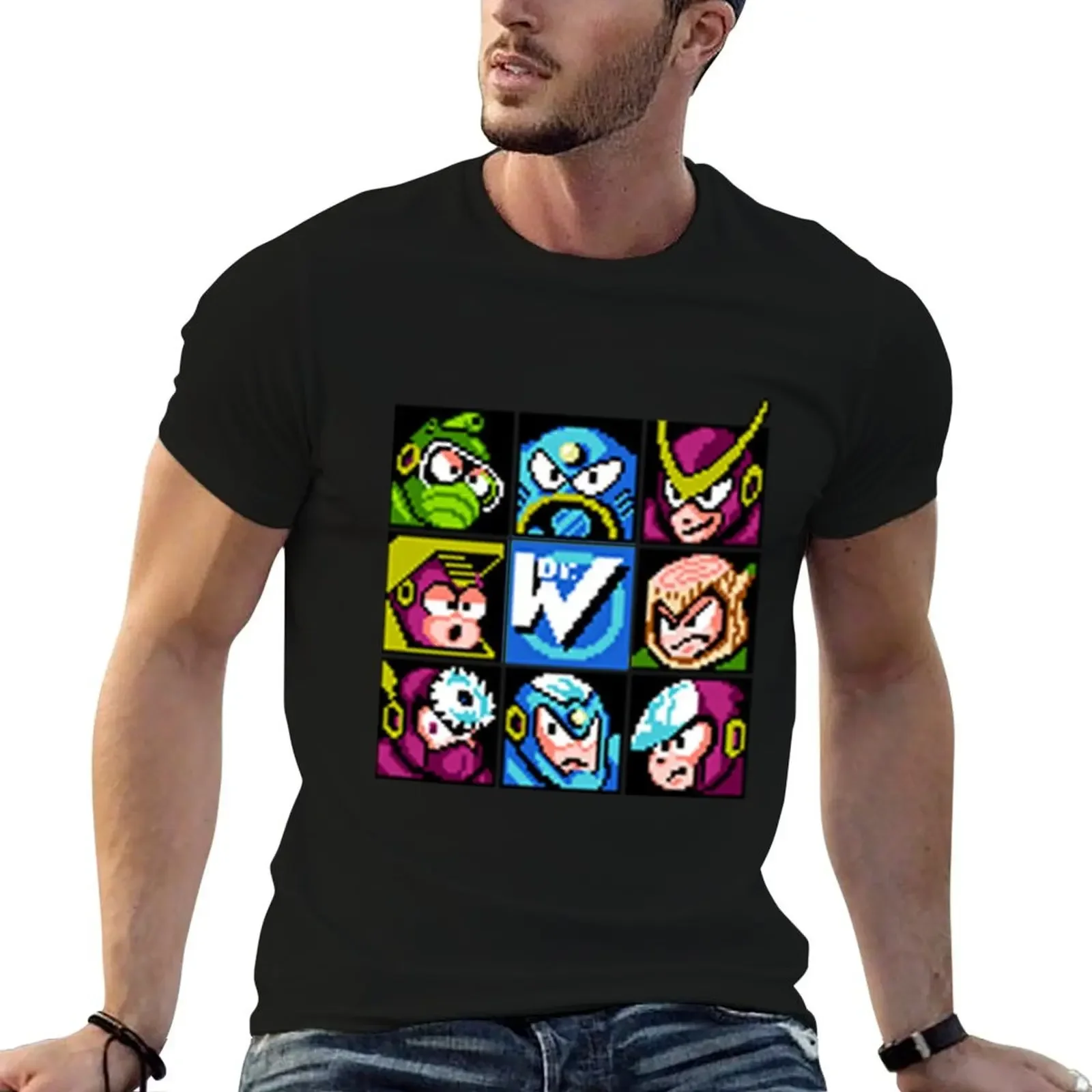 Robot Masters Mega man 2 T-Shirt designer shirts oversized graphic tee vintage graphic tee graphic shirts mens cotton t shirts