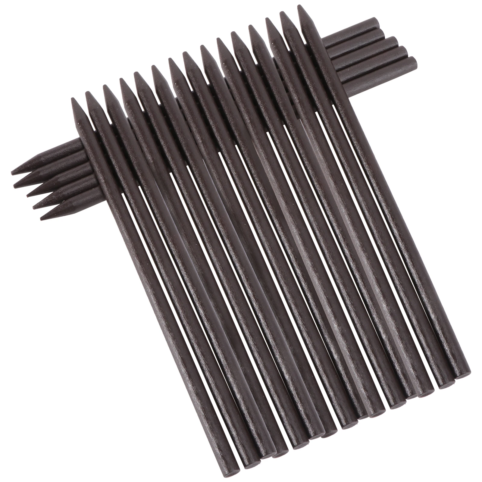 

20pcs Hemu Hairpin Wooden Chopsticks Straight Tapered Hair Accessories Women Bobby Pins Coffee Color Smooth Shining Daily Wear