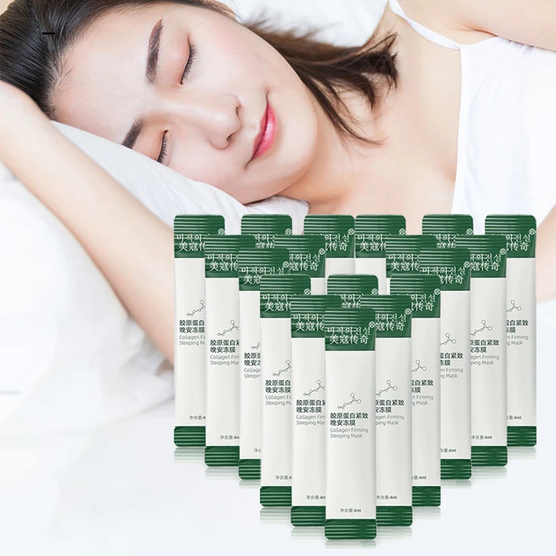 100pcs Korean Collagen Sleeping Facial Masks Moisturizing Hydrating Firming Repairing Brighten Skin Face Mask Korean Skin Care