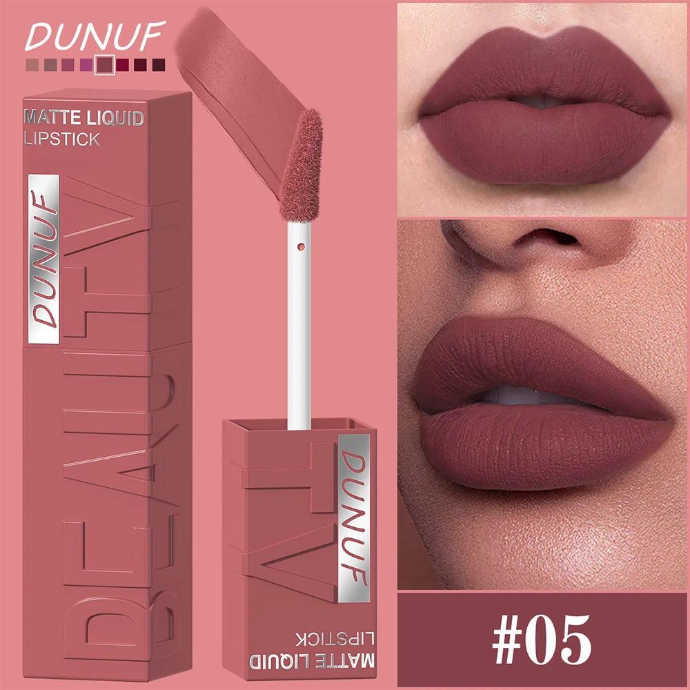 4Pcs/set Long Lasting Matte Velvet Lip Gloss Nude Waterproof Sweatproof Non Smudge Lightweight Texture Create Sophisticated Lip