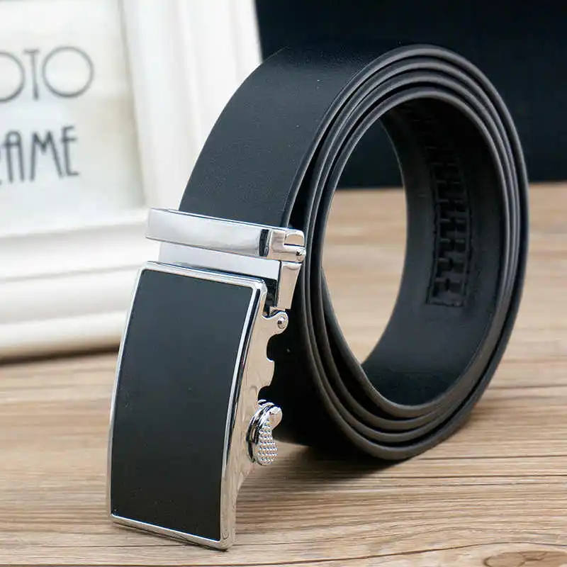 

Mens belts, Head layer cowhide automatic buckle belt, cowhide pants with belt, leather casual formal wear