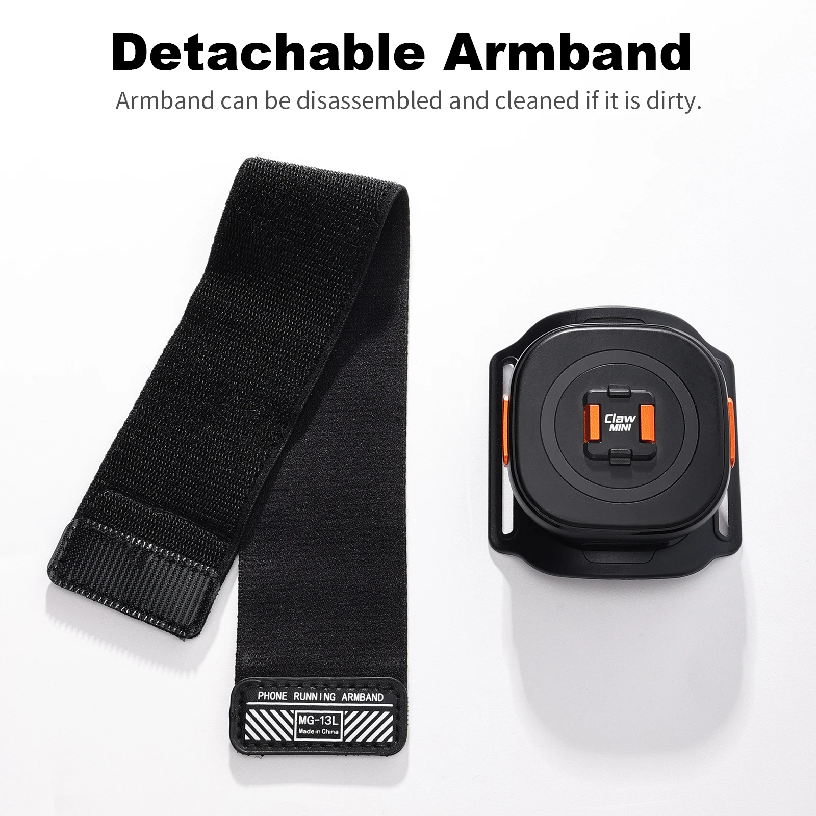 Vrig Claw Mini Magnetic Phone Clip Quick Release Arm Strap Bracket with Magsafe for iPhone 17 16 15 14 13 12 Series Smartphone