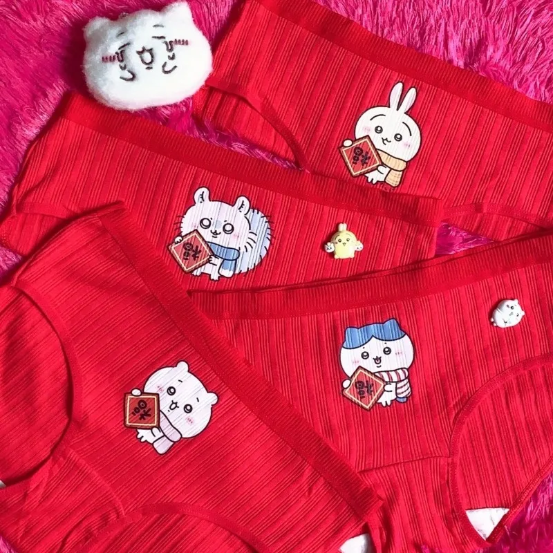 

Chiikawa Women Briefs Anime Hachiware Usagi Cotton Underwear Girls Breathable Soft Lingerie Cartoon Cute Female Underpanties
