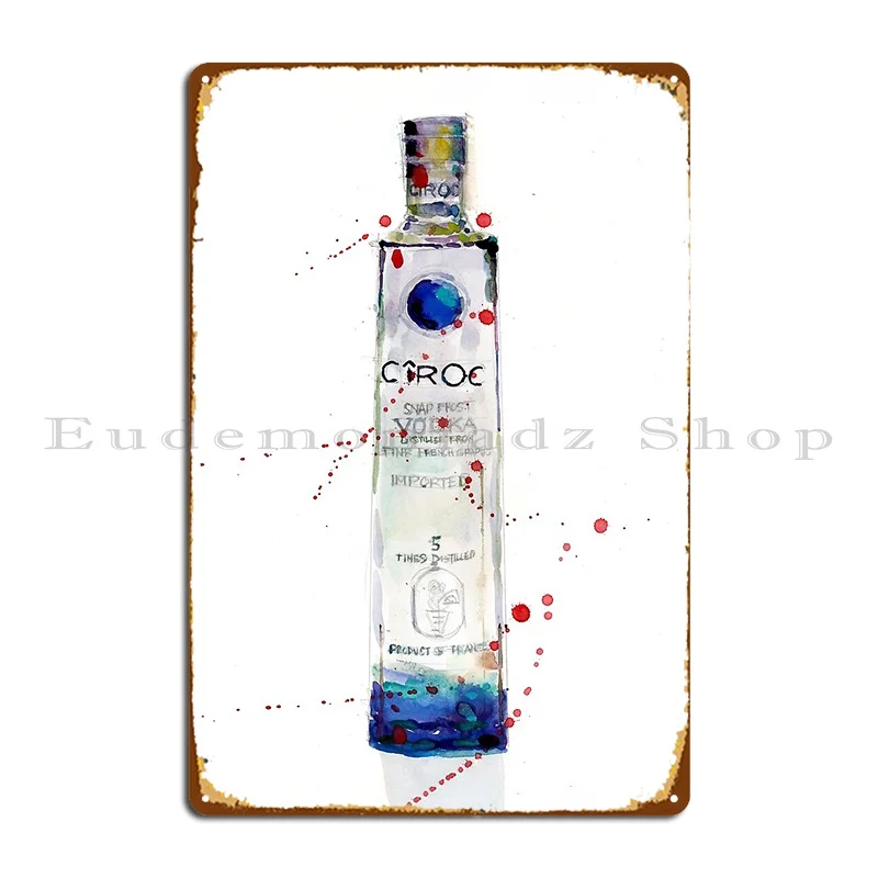 Vodka Bottle Bar Deco Metal Sign Designing Wall Cave Plates Pub Plates Club Tin Sign Poster