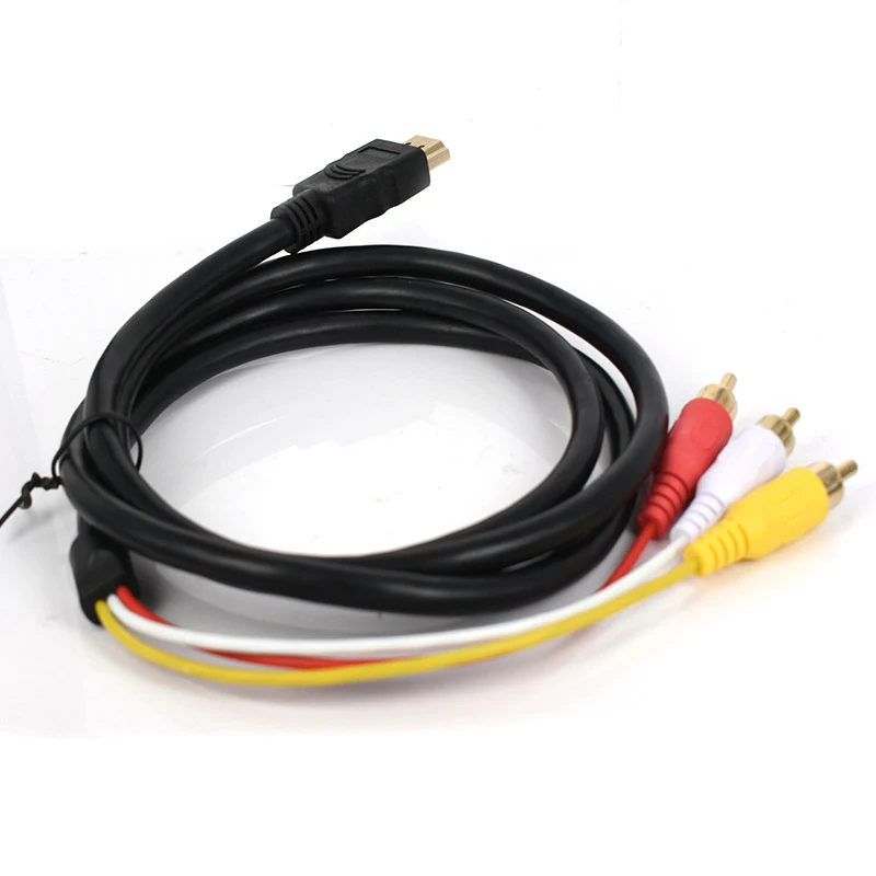 1,5 M 1080P HDMI-kompatibel zu 3 RCA Video Audio HDMI-kompatibel Kabel AV Kabel Konverter Adapter für HDMI TV Set-Box DVD Laptop – Detail 6