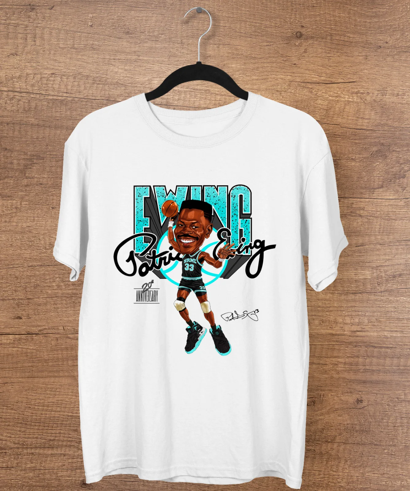 Patrick Ewing Caricature Men T shirt White All Size S to 5XL JJ3819