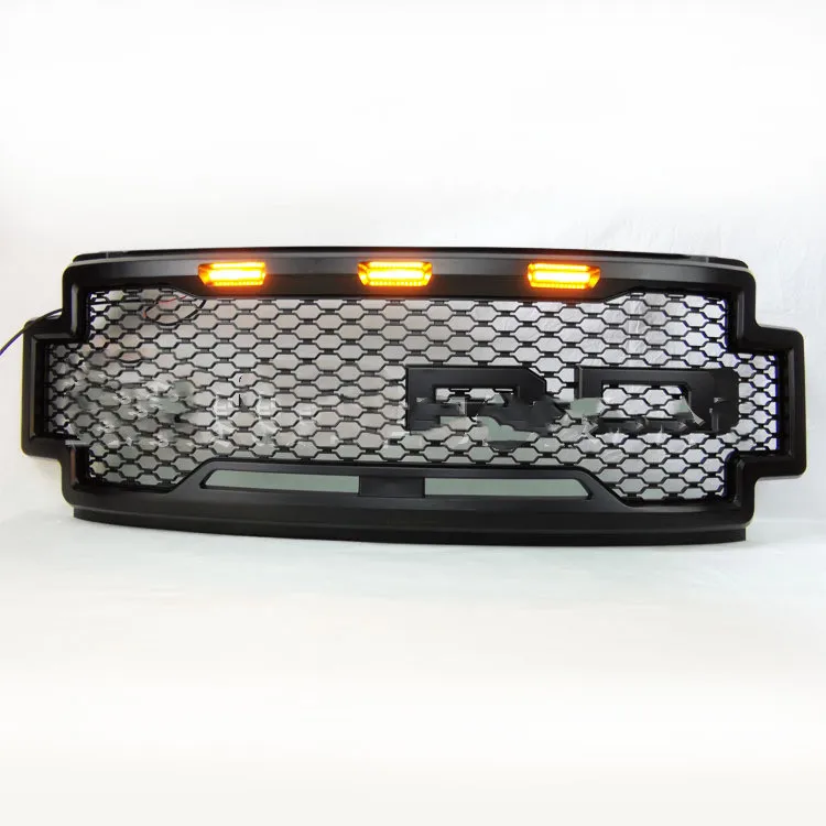 Good Quality ABS Front Middle Grill Racing Grills With LED Lights Fit For Ford F250 F350 F450 2017-2019