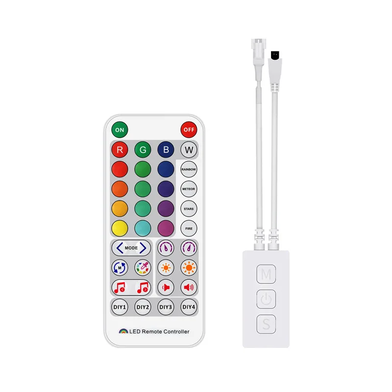 SP511E WiFi Music LED Controller for WS2812b WS2811 Addressable Pixel RGB LED Strip Dual Output Alexa Smart Voice APPControllers