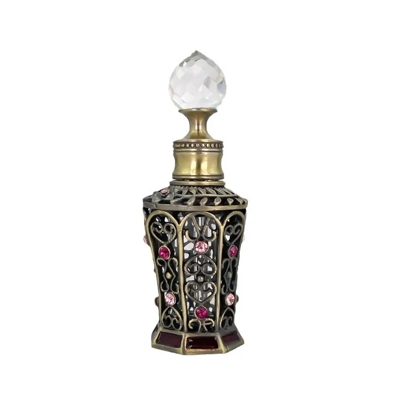 10ml Empty Diamond Perfume Bottle Middle East Dubai Style Classic Travel Essential Oil Dispenser Bottle  High Quality Fragrance