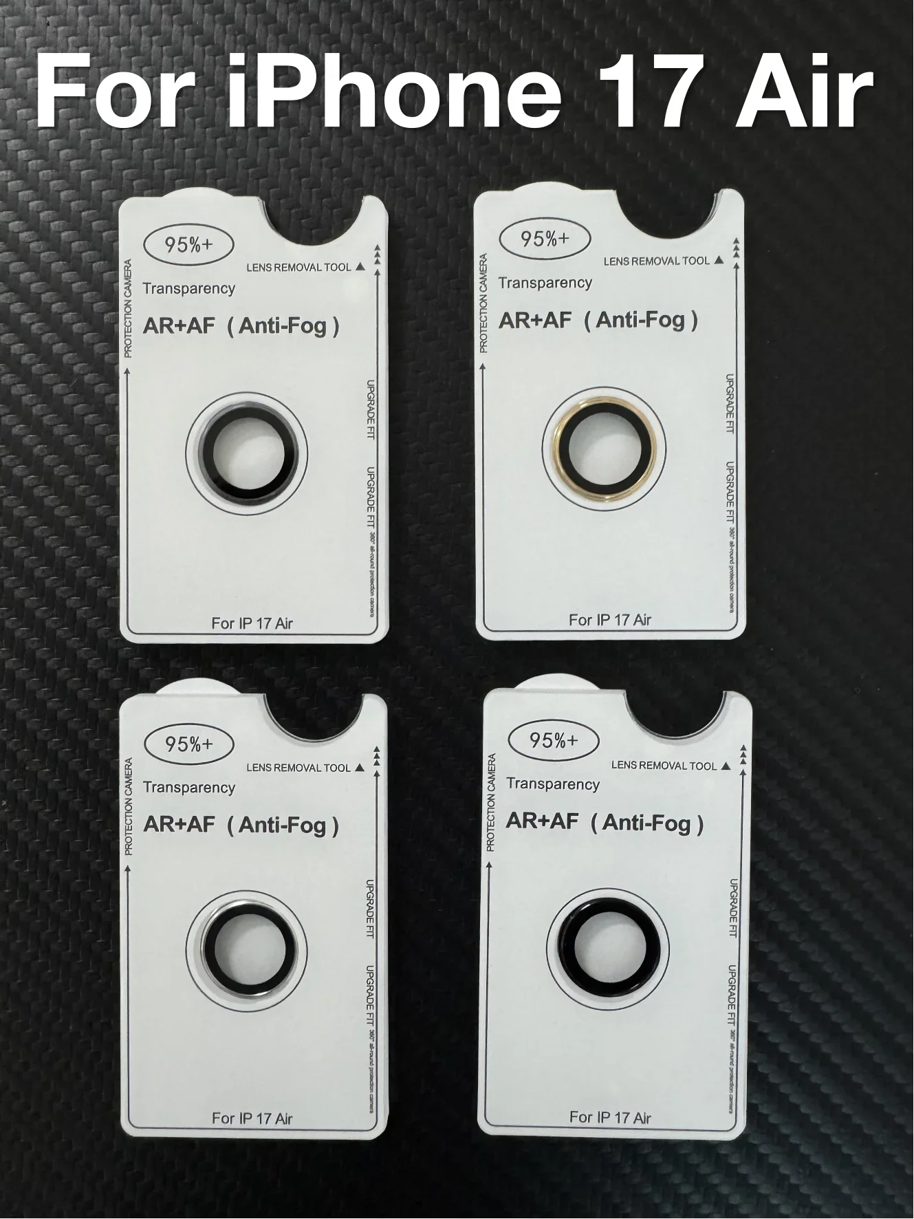لهاتف iPhone Air Original AR AF واقي كاميرا من الزجاج المقسى المضاد للضباب أسود فضي رمادي ذهبي