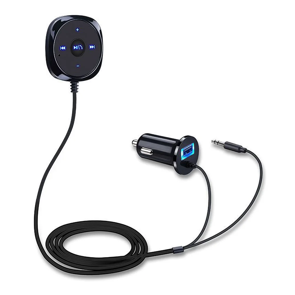 

Car Bluetooth-compatible Audio Receiver 3.5mm AUX Bluetooth-compatible Audio Receiver Adapter Handsfree for Smartphone Tablet