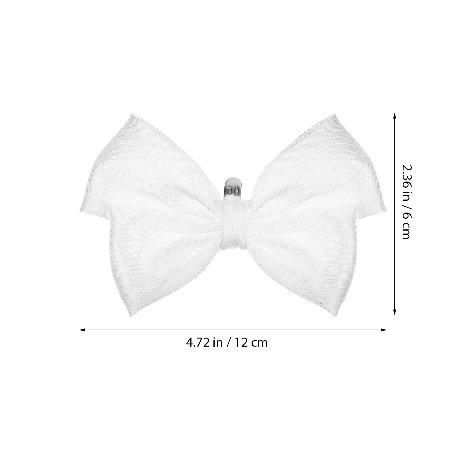 1 Pair of Milky White Satin Bow Shoe Buckles Heels Clips for Pumps Flats Charm Wedding Charms Decors Women's