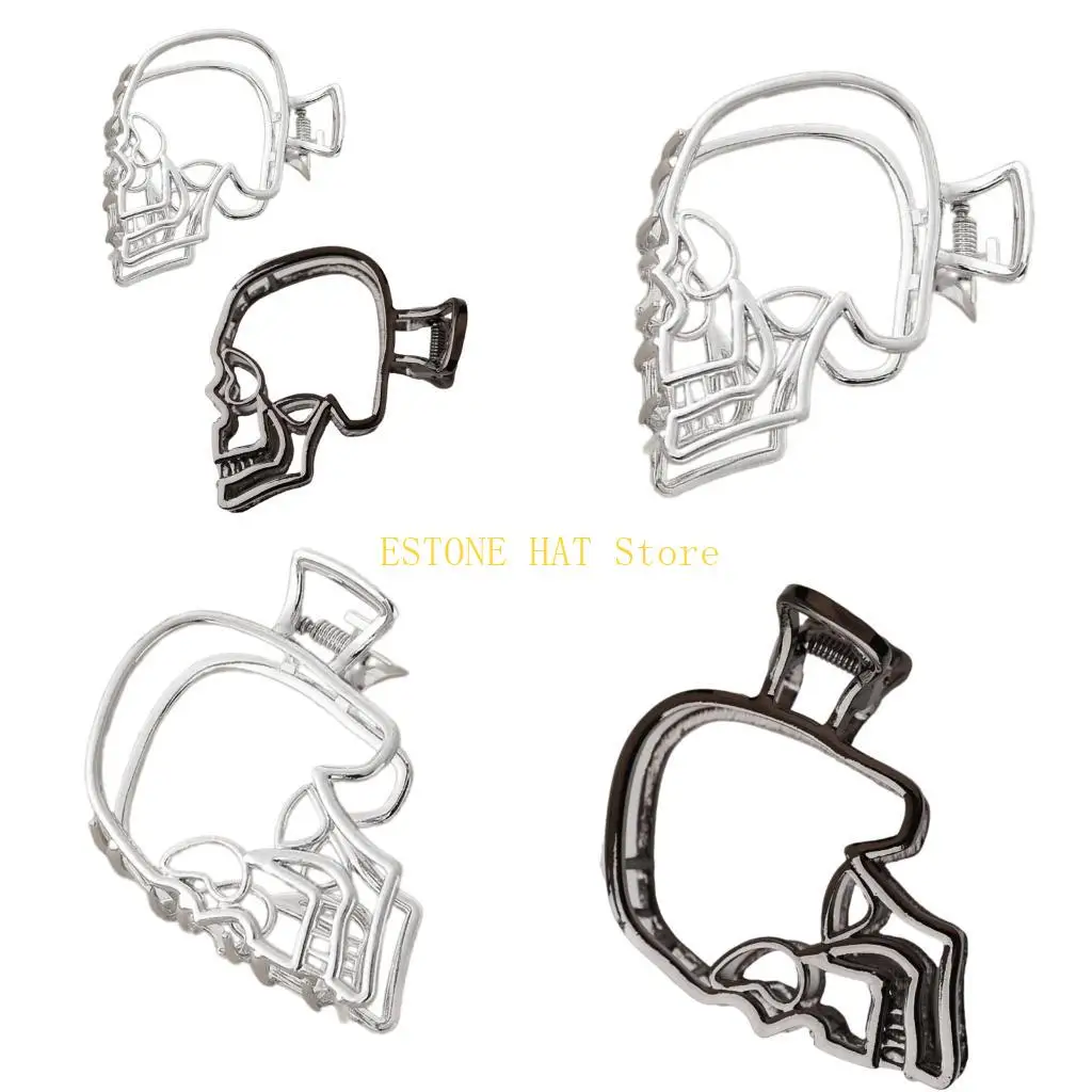 

49MF модные металлические заколки для волос в виде скелета, металлические заколки в готическом стиле, вечерние аксессуары, для в