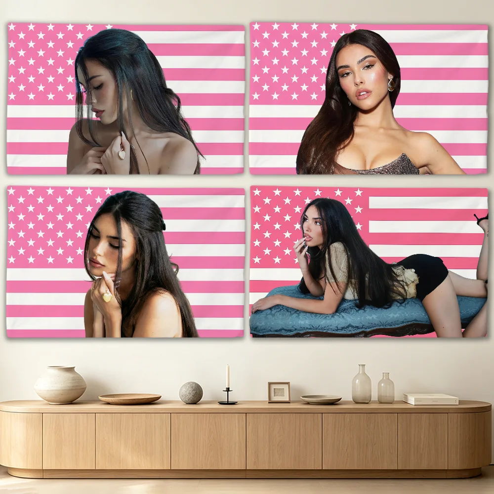 American Singer Madison Beer flag Advertising Banner for Camping Decoration Outdoor & Garage Wall Hanging Decorations