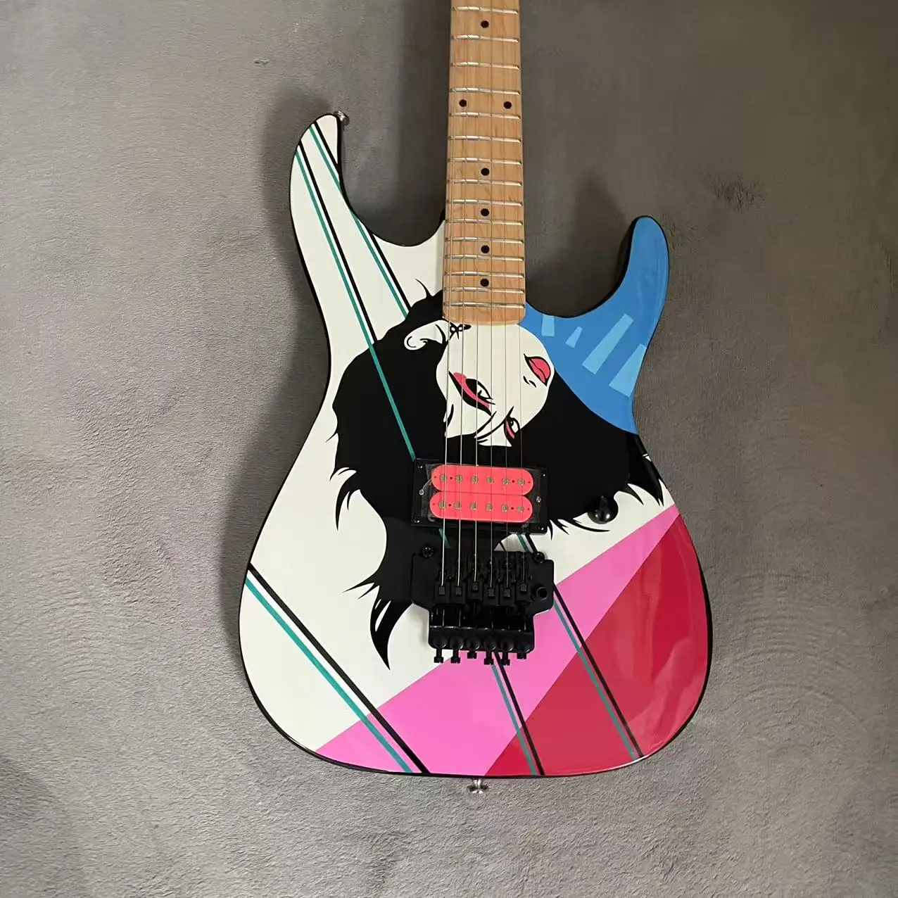 Bc.r 6-chord hand-painted color electric guitar, factory real pictures, in stock