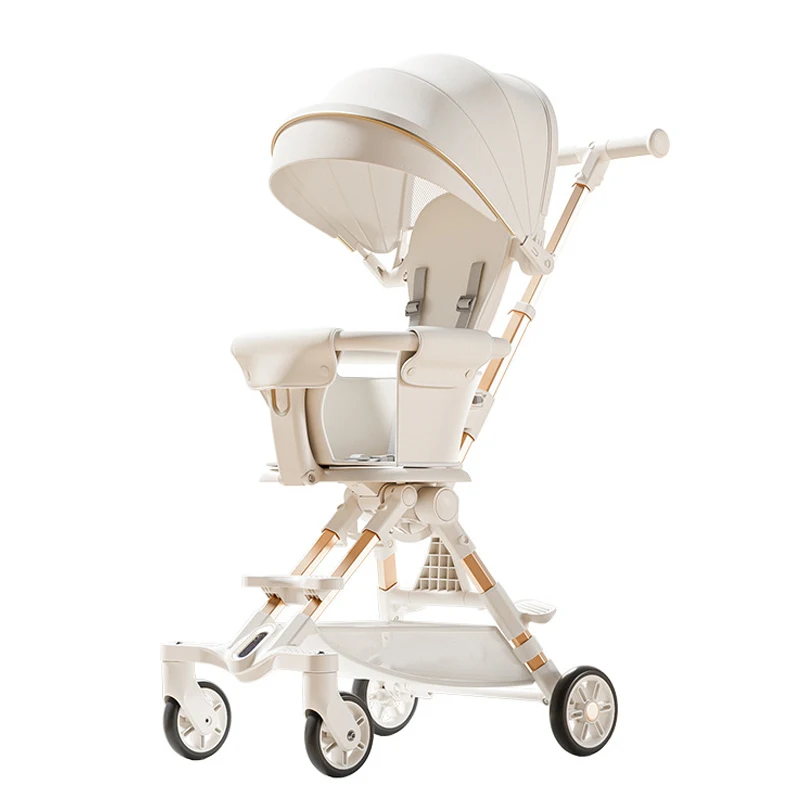 

Детская коляска-трансформер: сиденье и положение лежа, портативная, складная, двусторонняя, с козырьком