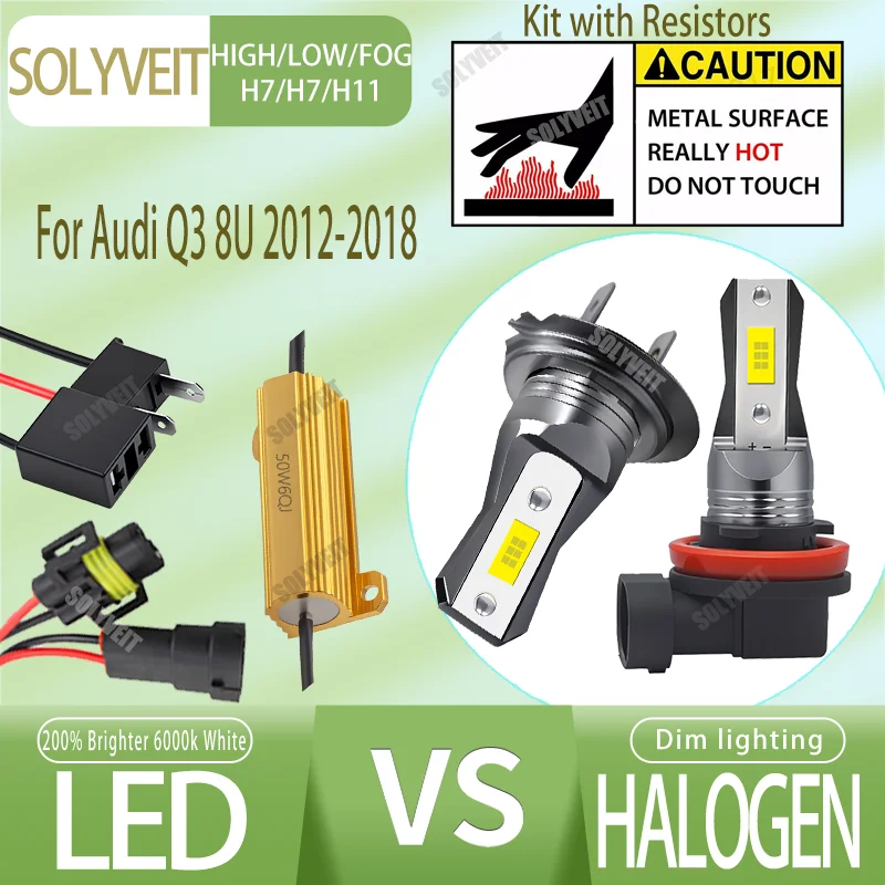 

CANBUS Ready : IP67 Rated LED Headlights Foglamps Endure Dust and Rain For Audi Q3 8U 2012 2013 2014 2015 2016 2017 2018