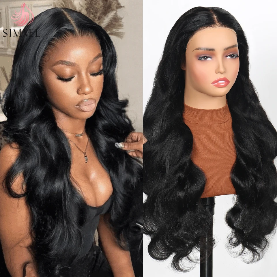 

7x6 Lace Front Glueless Wigs Human Hair Body Wave Pre Cut 180% 210% 7x5 Lace Closure Wig Natural Color 30inch