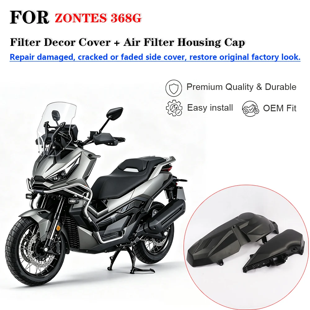 Motorcycle Air Filter Housing Cover Decor Shell With Decal Sticker Assembly Left Engine Fairing Air Filter Protective Cap Origin