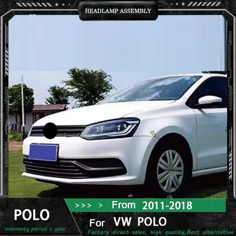 

Headlight For VW POLO LED Headlights 2011-2018 POLO puls 19-23 Head Lamp Front Lights DRL Signal Projector Lens Auto Accessories