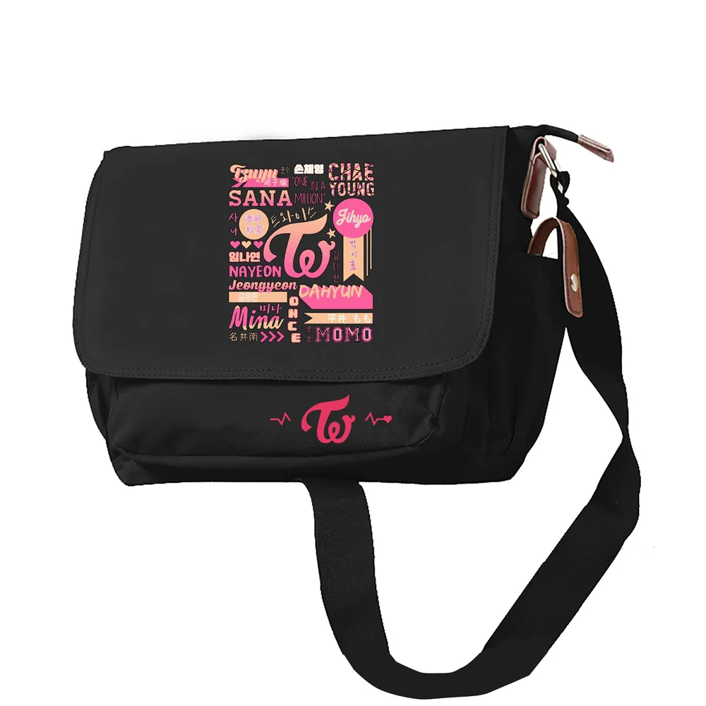 Kpop Twice Oxford Printed Women Fashionable Crossbody Bag Handbag Nayeon Jeongyeon Momo Sana Jihyo Mina Gift Fans Collection