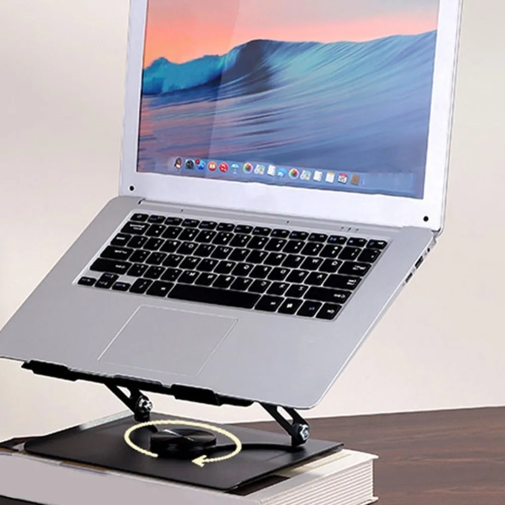 

360 ° Rotatable Cooling Fan Laptop Bracket Foldable Adjustable Notebook Cooler Base Stand Heat Dissipation Portable