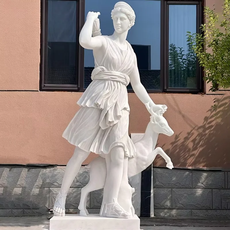 Hand Carved Famous Marble Roman Lady Muse Garden Statue