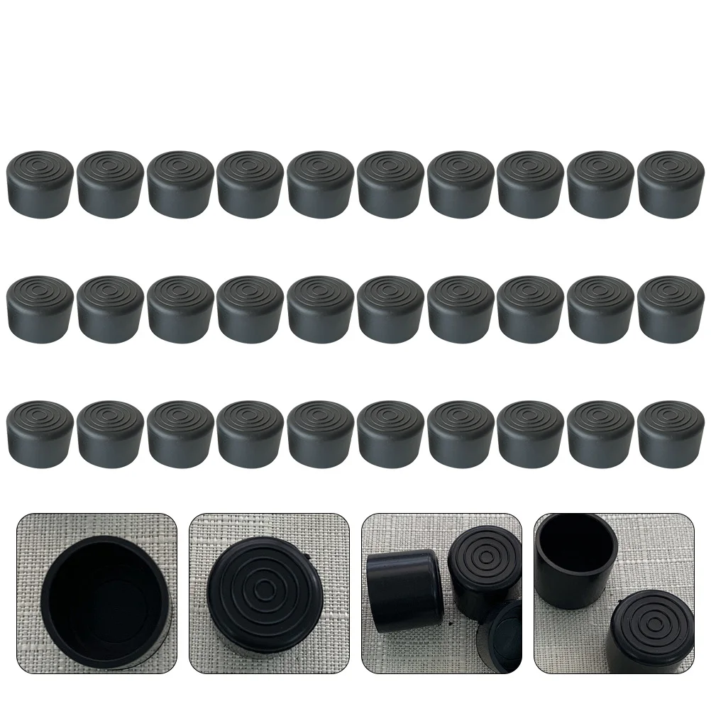 

100 Pcs Furniture Leg Cap Rubber Round Pipe Bung Anti-slip Desk Feet Cover Chair Leg Tips Caps Durable Metal Stool Legs Protect