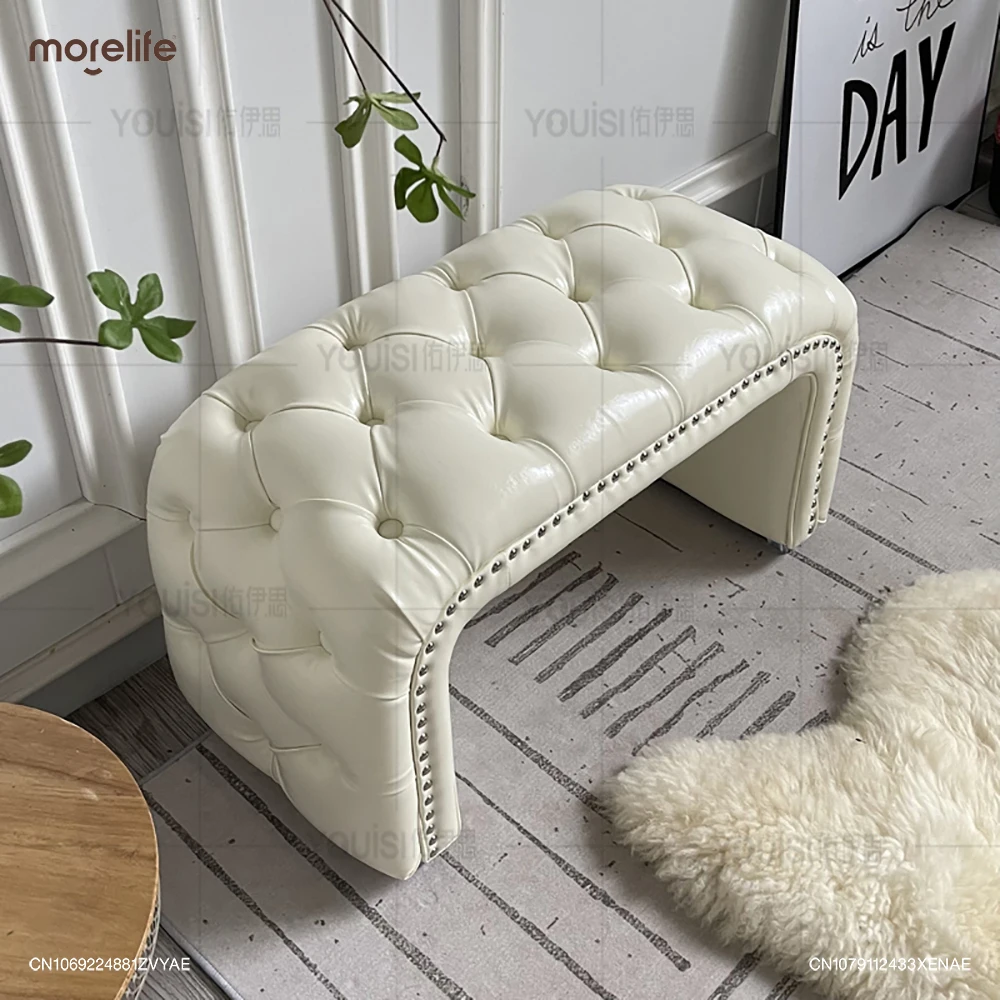 

Light Luxury Style Household Shoe Changing Bench Wardrobe Sofa Stool Fashion Footstool Minimalist Dressing Chair Home Furniture