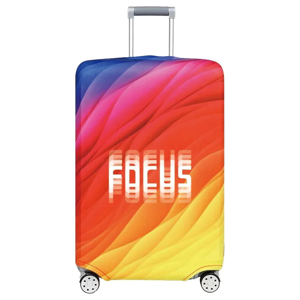 Capa protetora para mala de viagem, capa protetora para bagagem, série de texto, à prova de poeira, tecido elástico reforçado para bagagem de 18-32 polegadas