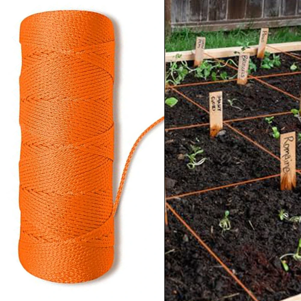 Gardening String 1mm X 152m Nylon Twine 500 Feet Long Accurate Measurements Fluorescent Orange Reliable Performance