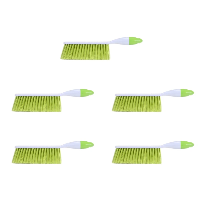 

【NEW】5X Bed Sheets Debris Cleaning Brush Soft Bristle Clothes Desk Sofa Duster Small Particles Hair Remover (Green)